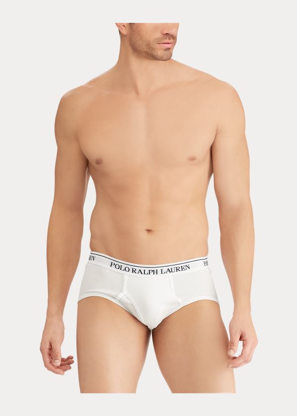 Calzoncillos Polo Ralph Lauren Hombre Blancos - Cotton 4-Pack - JTFQL1625